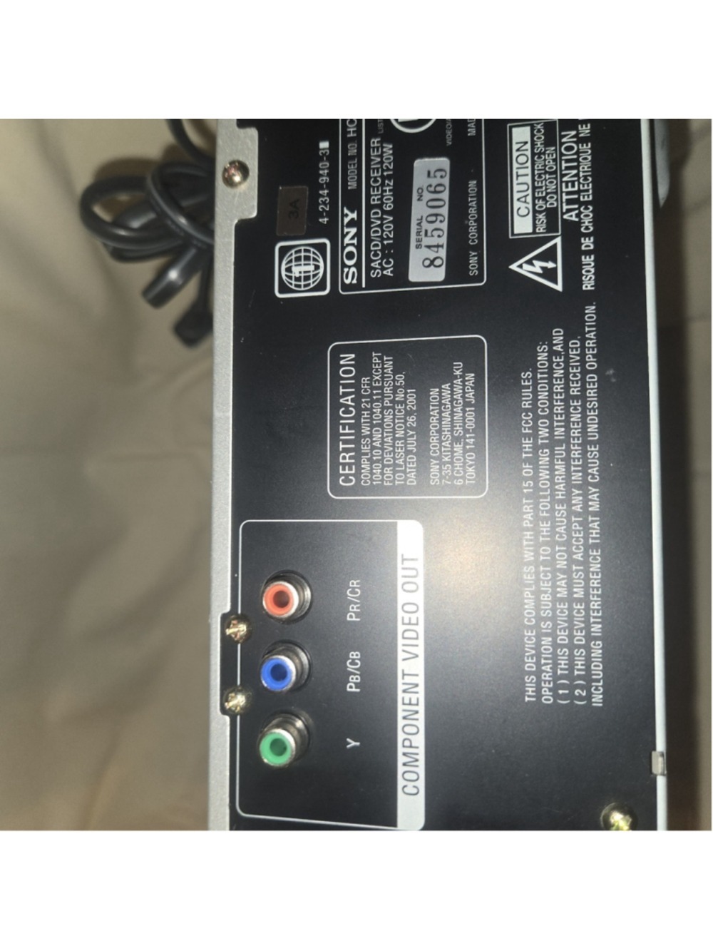 Sony DAV-C450 S-Master 5.1-Channel Compact AV System 5-Disc DVD Unit Only Tested - Picture 15 of 16